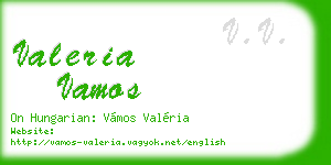 valeria vamos business card