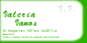 valeria vamos business card